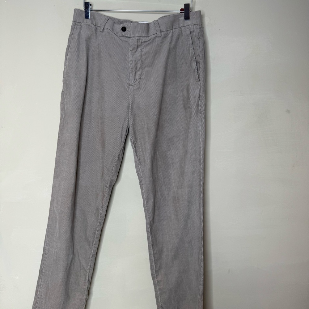Banana Republic Traveler Corduroy Pants Men’s Light Gray Slim Fit 33/34 - Picture 2 of 9